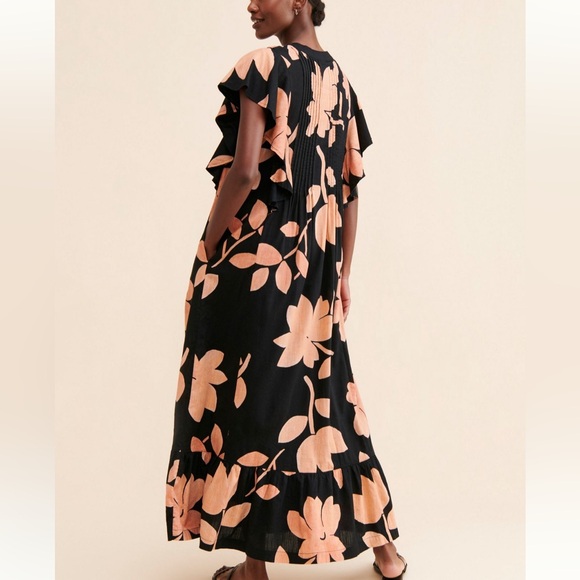Anthropologie Maeve Floral Flounce Maxi Dress - Picture 3 of 7